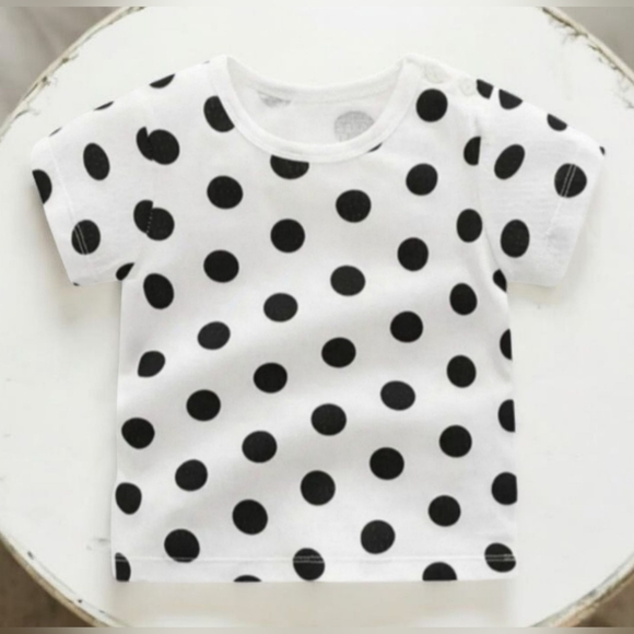 Girls Polka Dot Tshirt - Picture 1 of 8